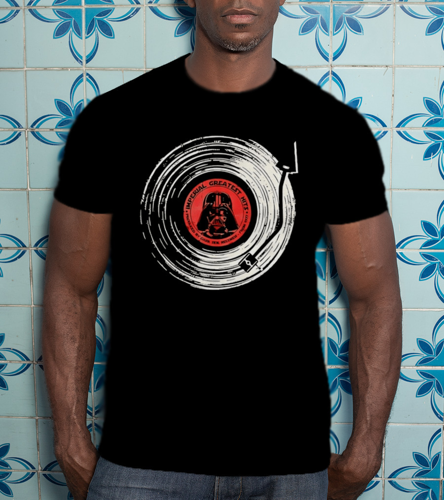 Darth Vader Imperial Greatest Hits Vinyl Record Star Wars Dark Side Records T-Shirt