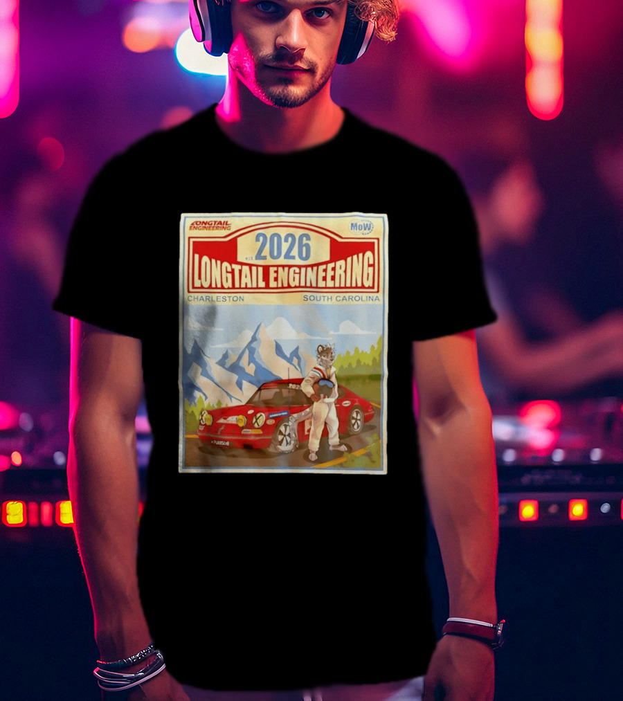 Longtail Engineering 2026 Racing Adventure Charleston South Carolina T-Shirt
