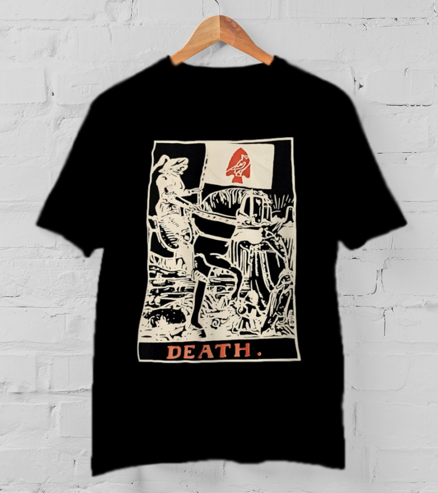 Death Tarot Card Knight Arrowhead Symbol Flag T-Shirt