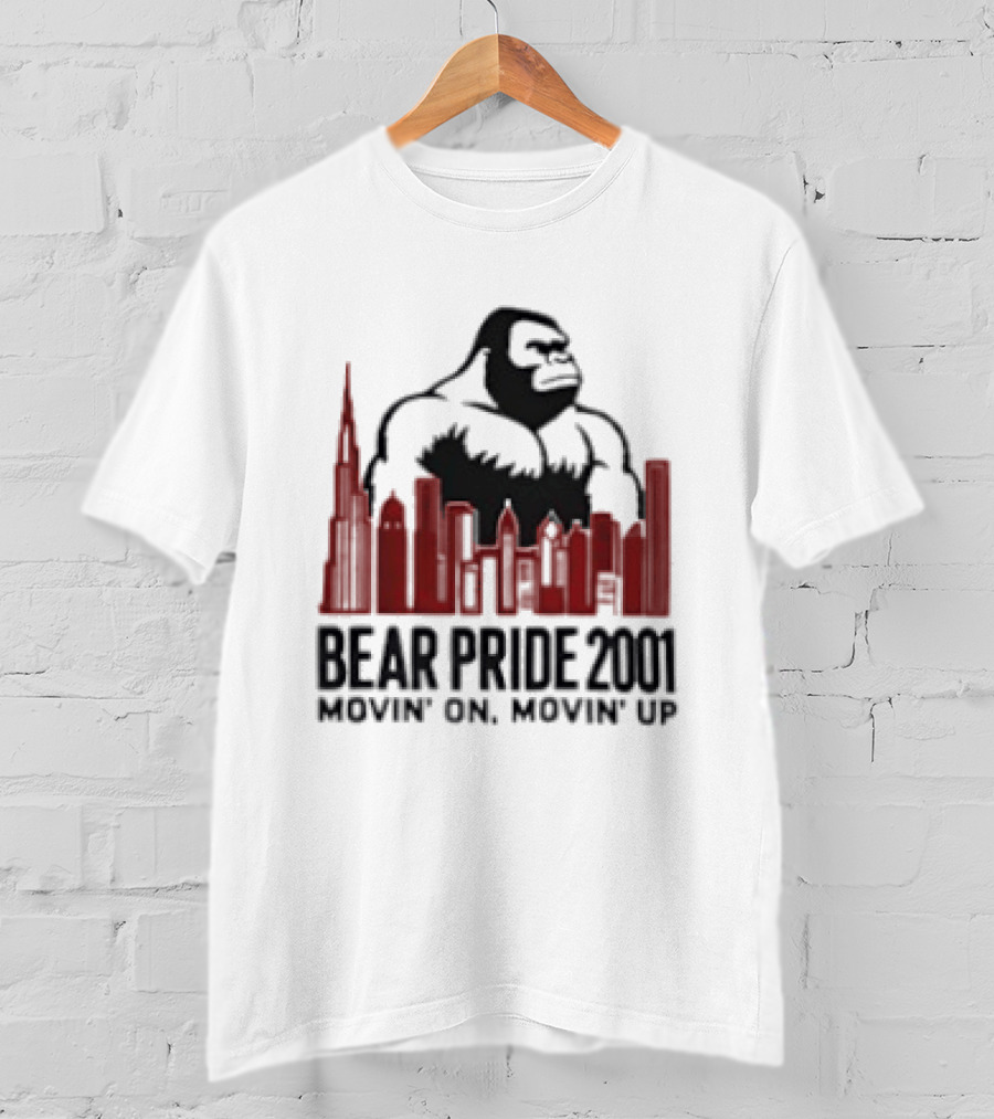 Bear Pride 2001 Movin' On Movin' Up Gorilla Skyline Cityscape T-Shirt