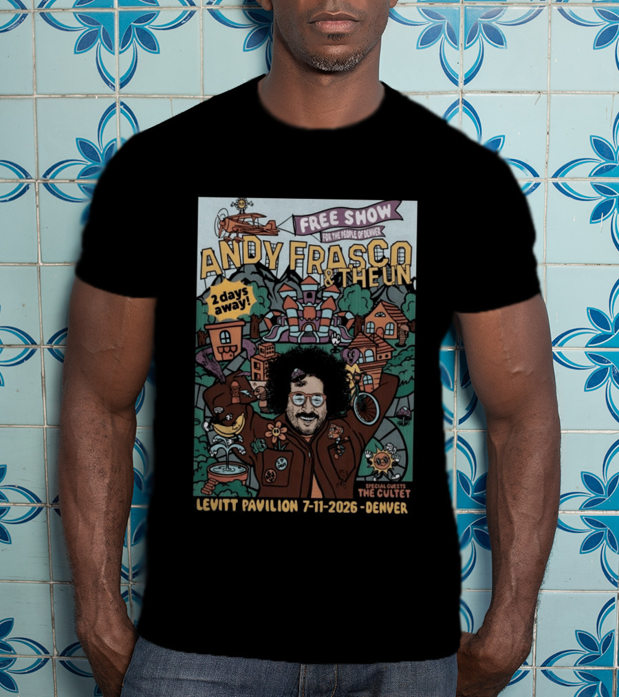 Andy Frasco & The U.N. Free Show Levitt Pavilion Denver 7 11 2026 Special Guests The Cutlet T-Shirt