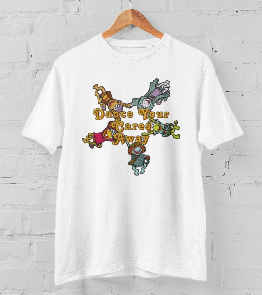 Dance Your Cares Away Fraggle Rock Characters Fun Pose T-Shirt