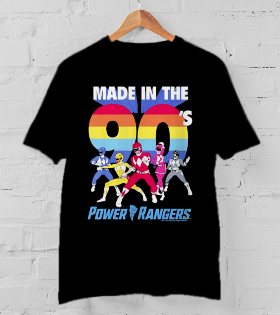 Power Rangers Made In The 90's Mighty Morphin Retro Team T-Shirt