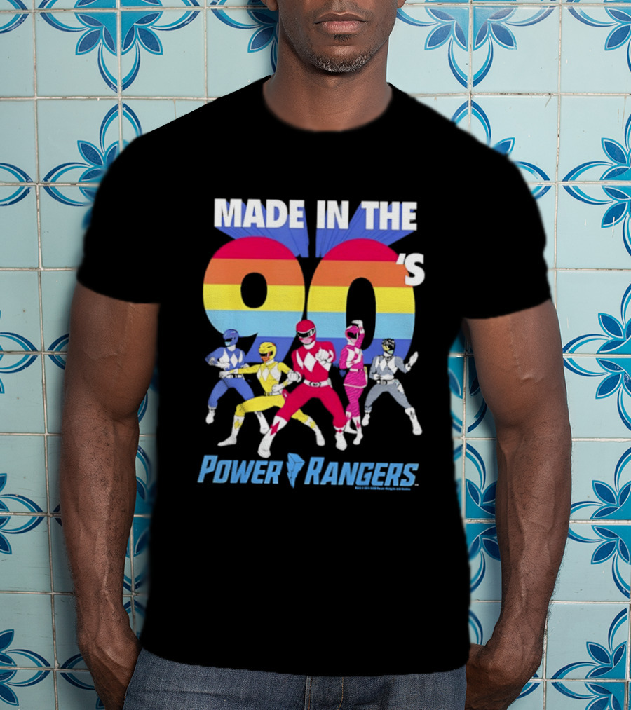 Power Rangers Made In The 90's Mighty Morphin Retro Team T-Shirt