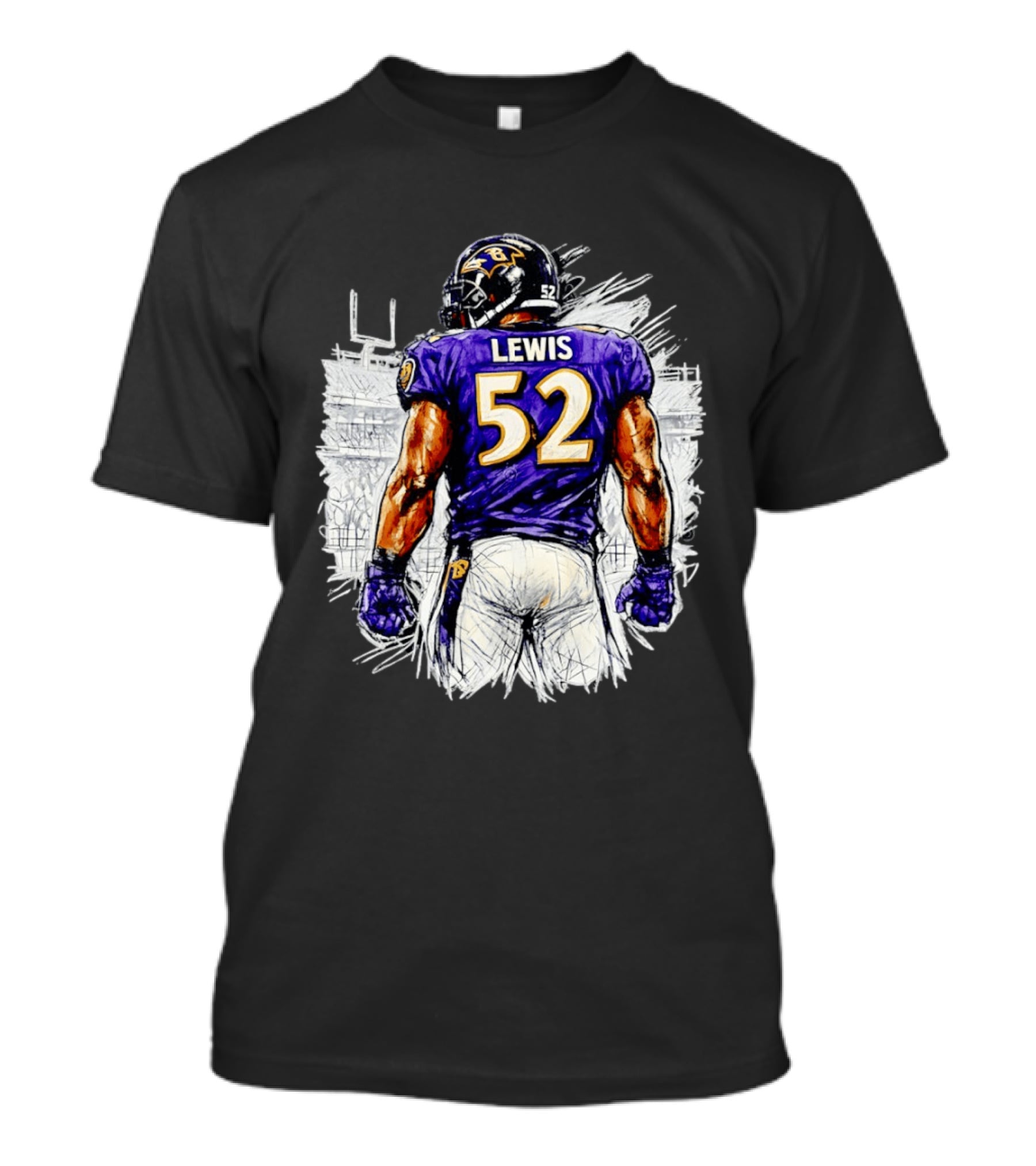 Ray Lewis Baltimore Ravens 52 Lewis Football Legendary Linebacker Ravens NFL Team T-Shirt