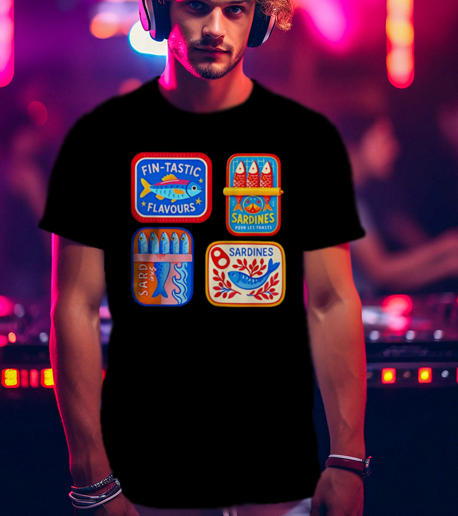 Fin Tastic Flavours Sardines Pour Les Toasts Sardines Sard Under The Sea T-Shirt