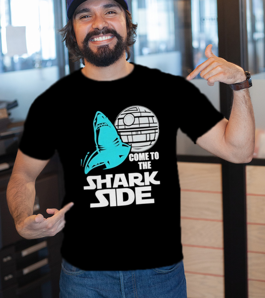 Come To The Shark Side With Death Star T-Shirt