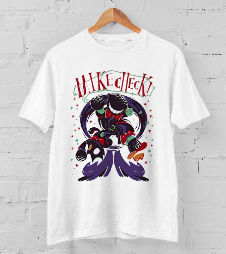Mike Check Bendy And The Ink Machine Character Spinning Ink Splash T-Shirt