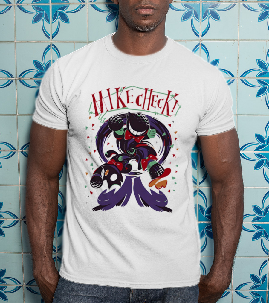 Mike Check Bendy And The Ink Machine Character Spinning Ink Splash T-Shirt