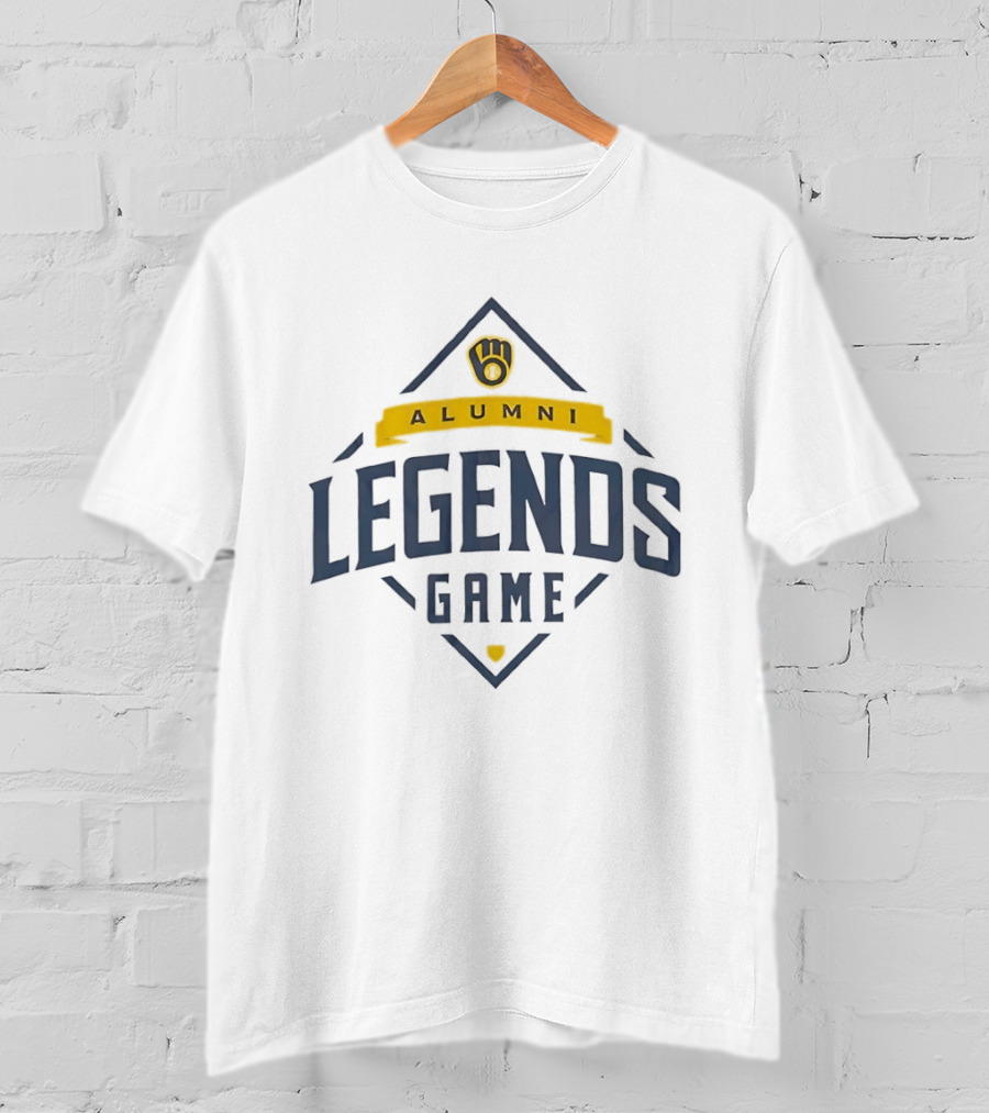 Milwaukee Brewers Alumni Legends Game Logo Baseball Event T-Shirt