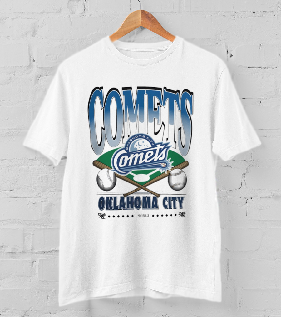 Oklahoma City Comets Baseball Team Sports Fan Gear T-Shirt