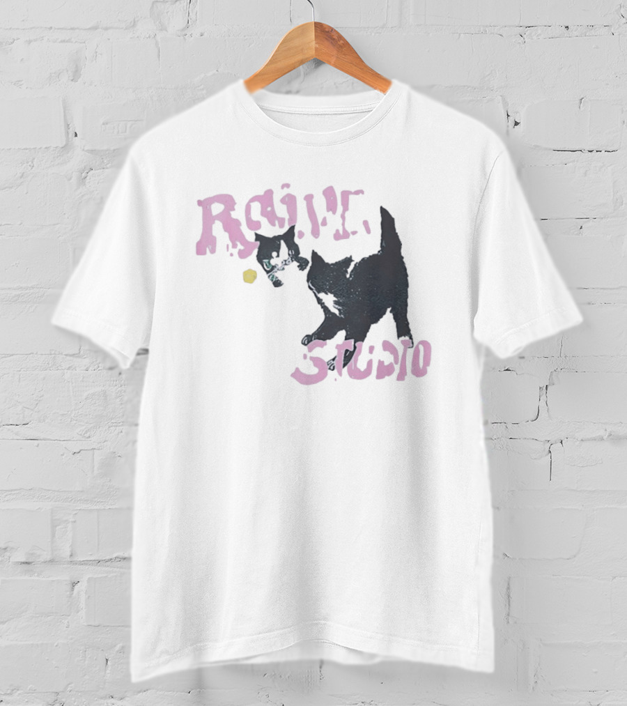 Raive Studio Cats Kitten Playful Black Cat T-Shirt