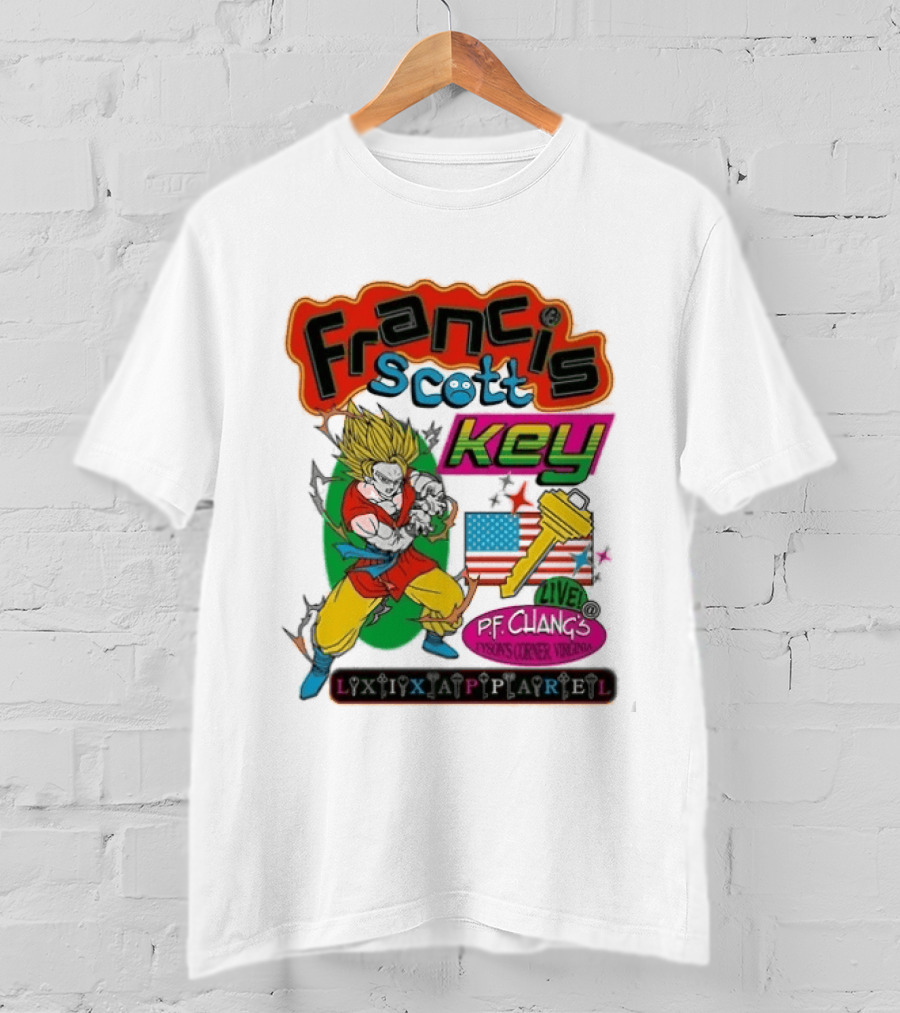 Francis Scott Key Son Goku LAXP Apparel Pf Chang's Tysons Corner Virginia 1814 T-Shirt