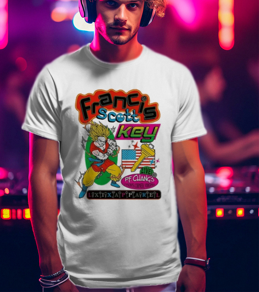 Francis Scott Key Son Goku LAXP Apparel Pf Chang's Tysons Corner Virginia 1814 T-Shirt