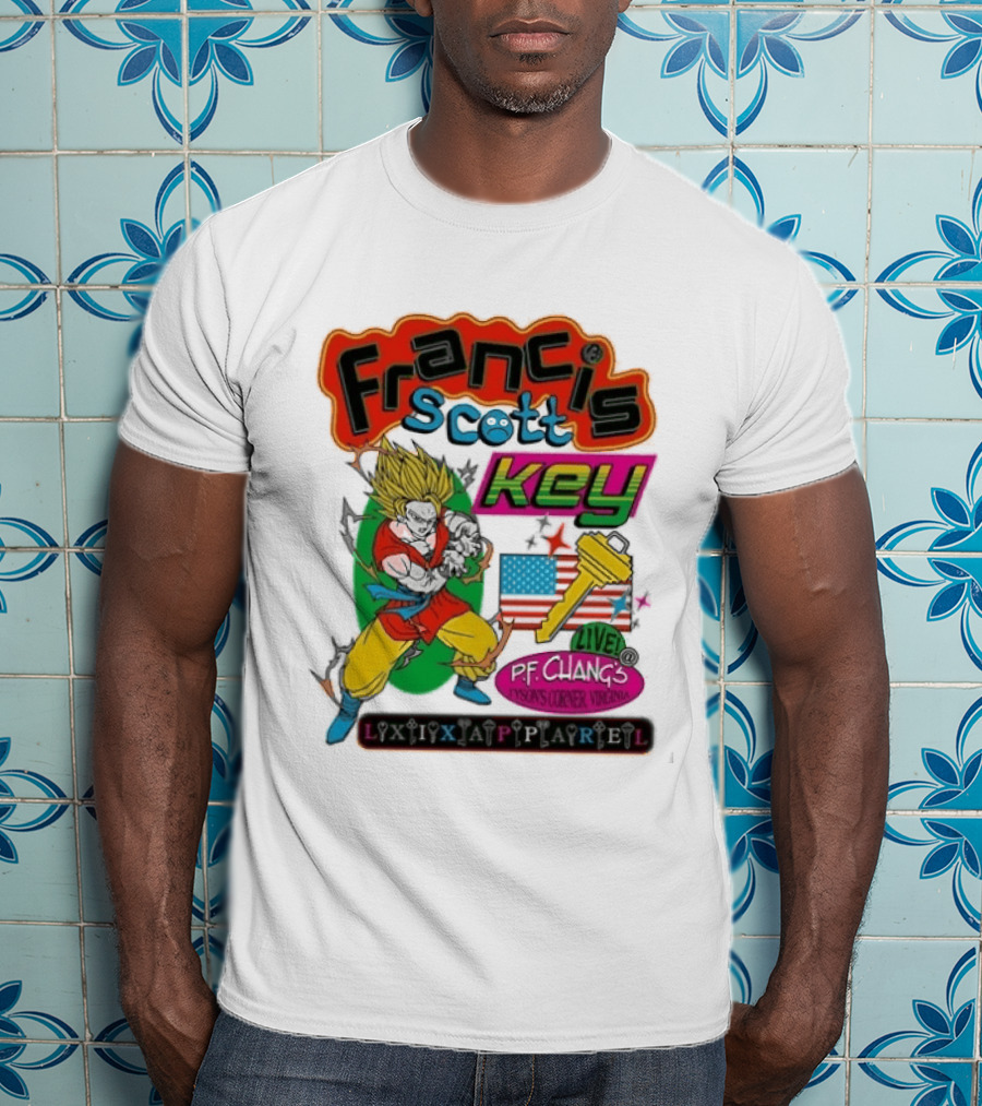 Francis Scott Key Son Goku LAXP Apparel Pf Chang's Tysons Corner Virginia 1814 T-Shirt