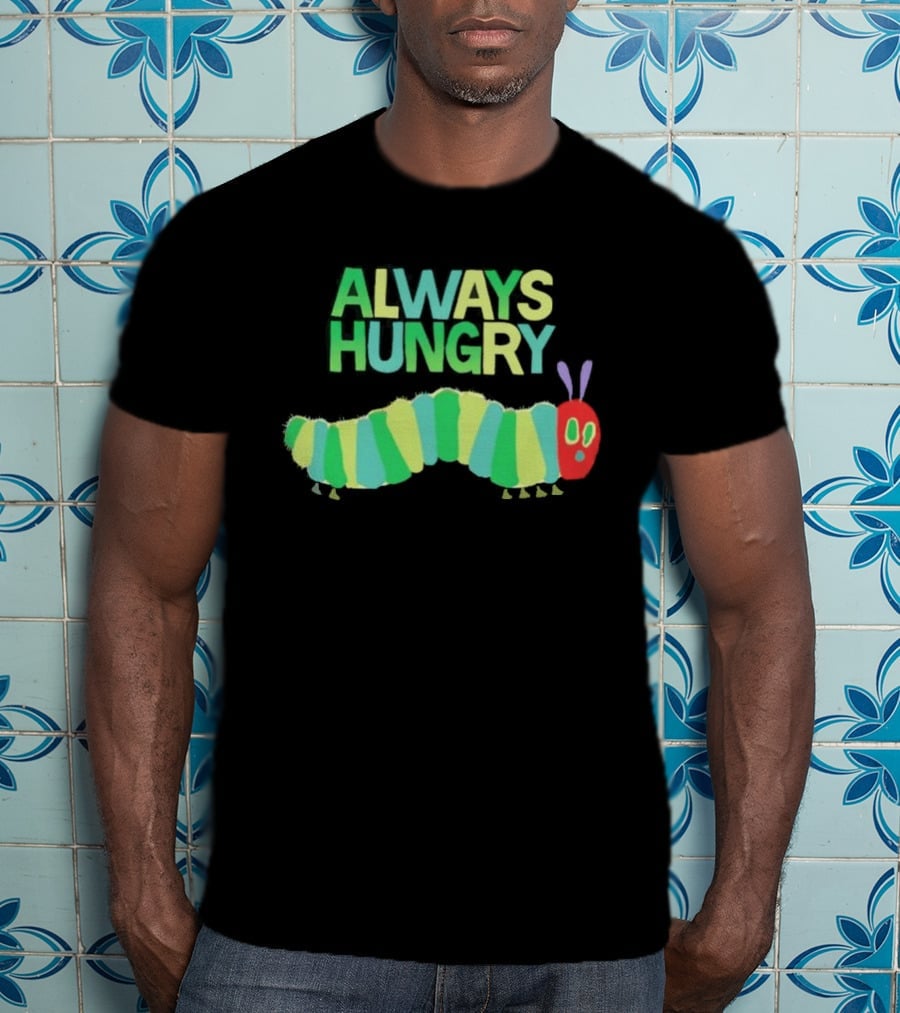 Always Hungry Caterpillar Colorful Striped Insect T-Shirt