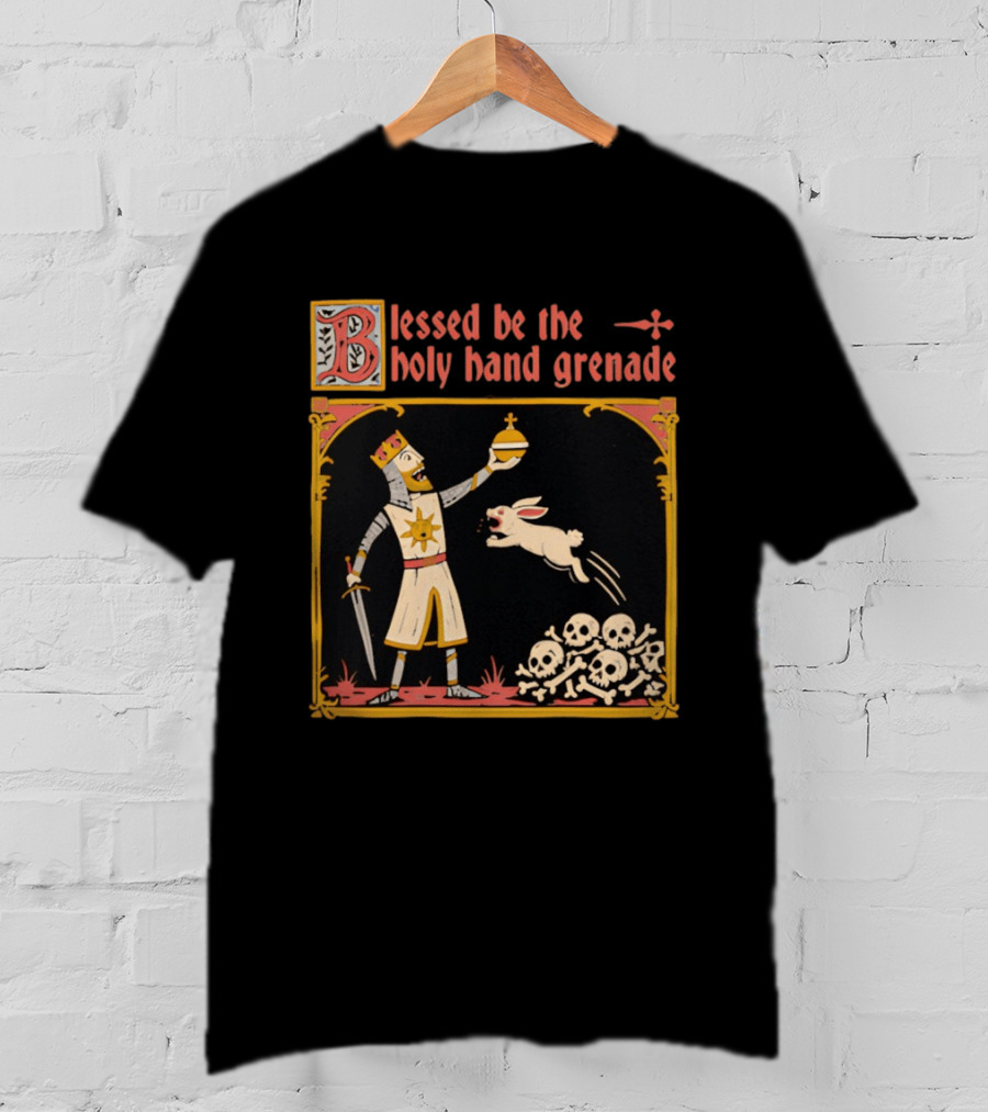 Blessed Be The Holy Hand Grenade Monty Python Knight T-Shirt