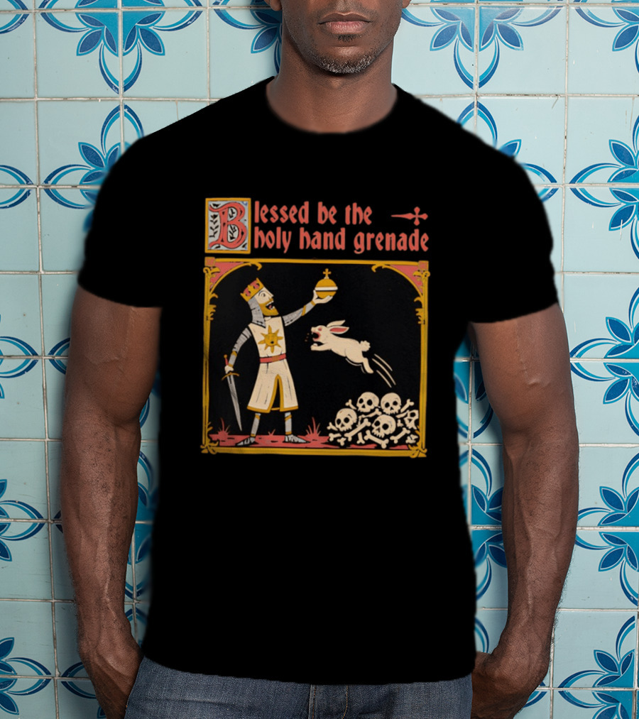 Blessed Be The Holy Hand Grenade Monty Python Knight T-Shirt
