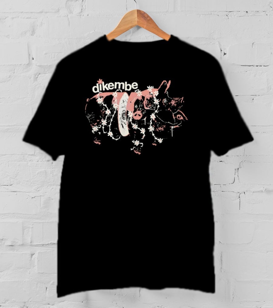 Dikembe Pig Floral Indie Rock Band Aesthetic T-Shirt