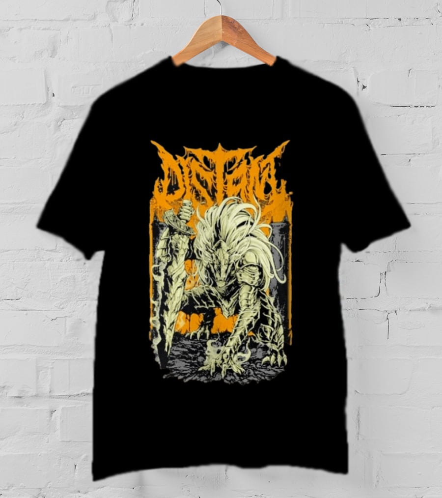 Distant Black Blade Dark Fantasy Warrior With Sword T-Shirt