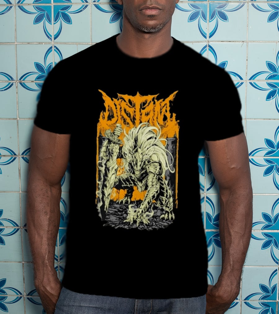 Distant Black Blade Dark Fantasy Warrior With Sword T-Shirt