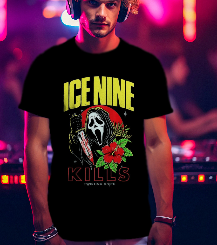 Ice Nine Kills Ghostface Twisting Knife Aloha Sidney Summer Of Silence 2026 Collection T-Shirt