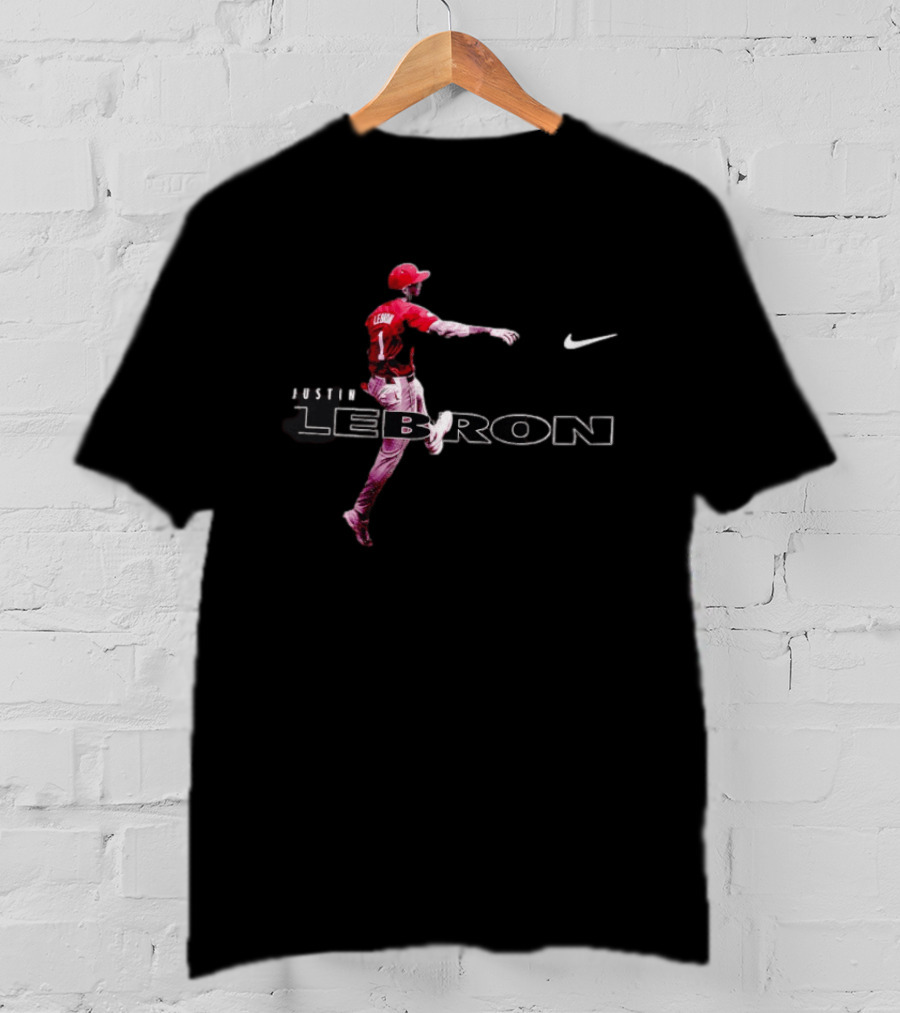 Justin Lebron 1 Baseball Athlete Nike Red Jersey T-Shirt