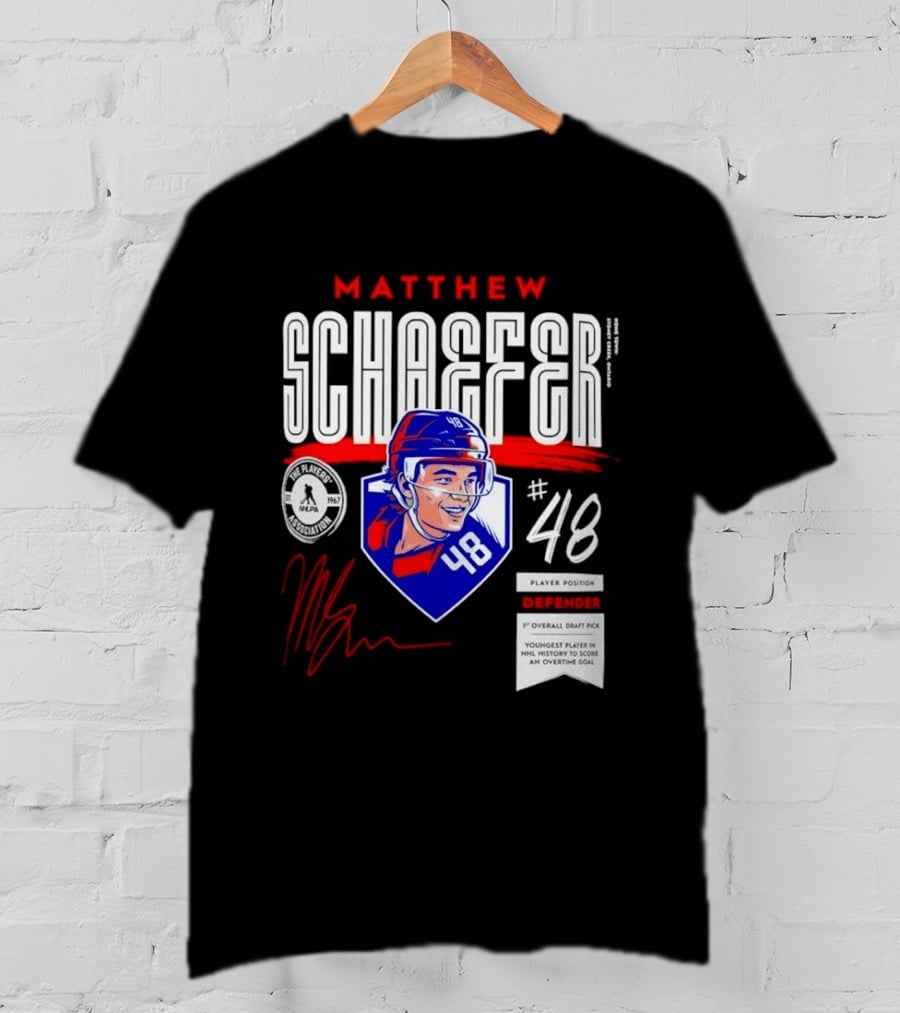 Matthew Schaefer No 48 NHLPA Defender 1st Overall Draft Pick T-Shirt