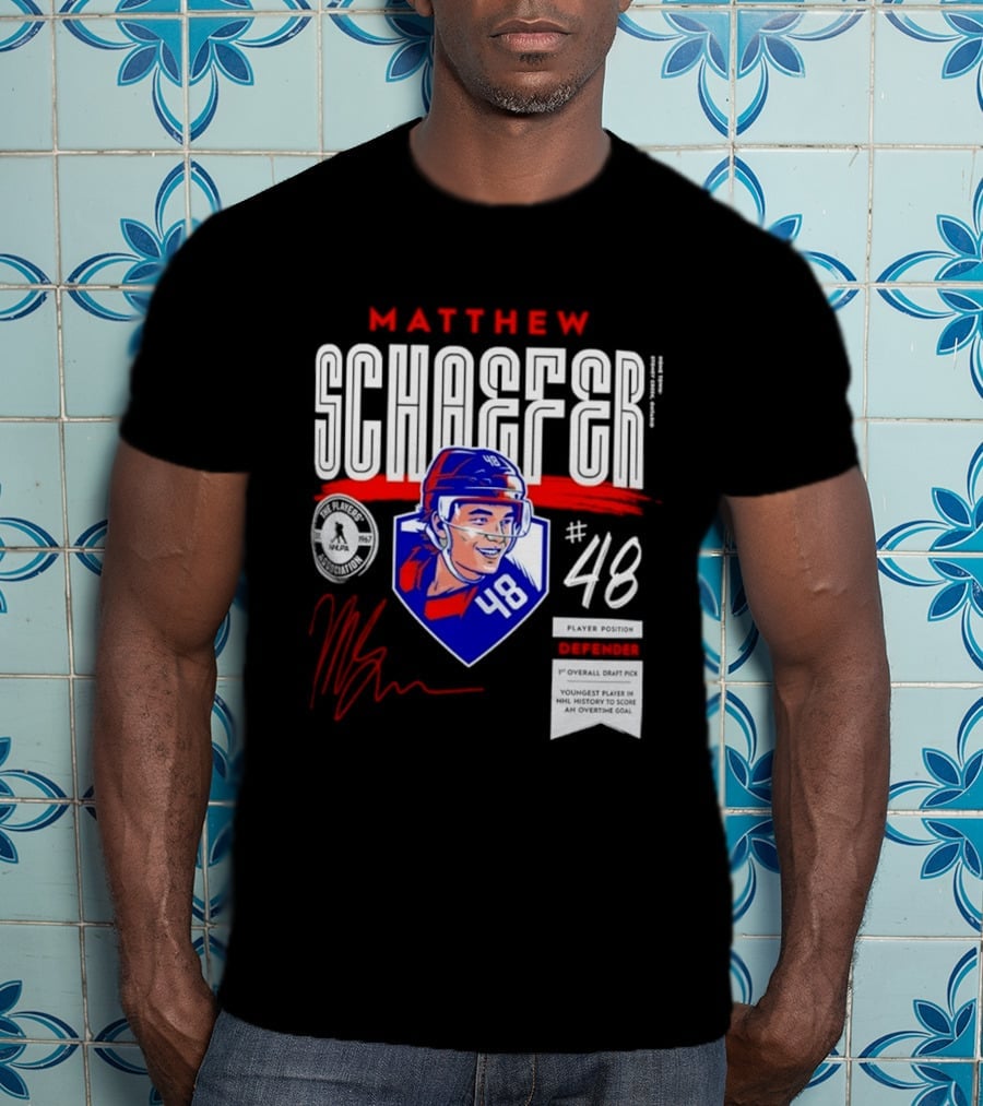 Matthew Schaefer No 48 NHLPA Defender 1st Overall Draft Pick T-Shirt