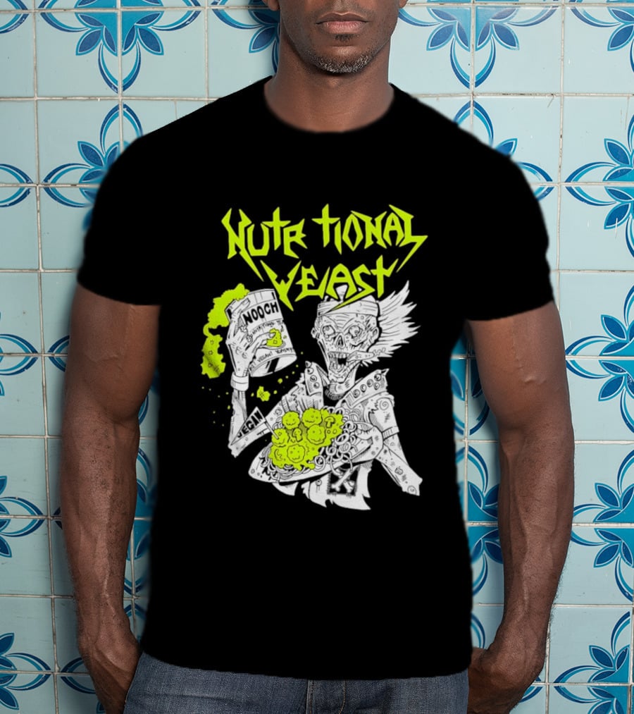 Nutritional Yeast Nooch Vegan Yummy B12 Skeleton T-Shirt