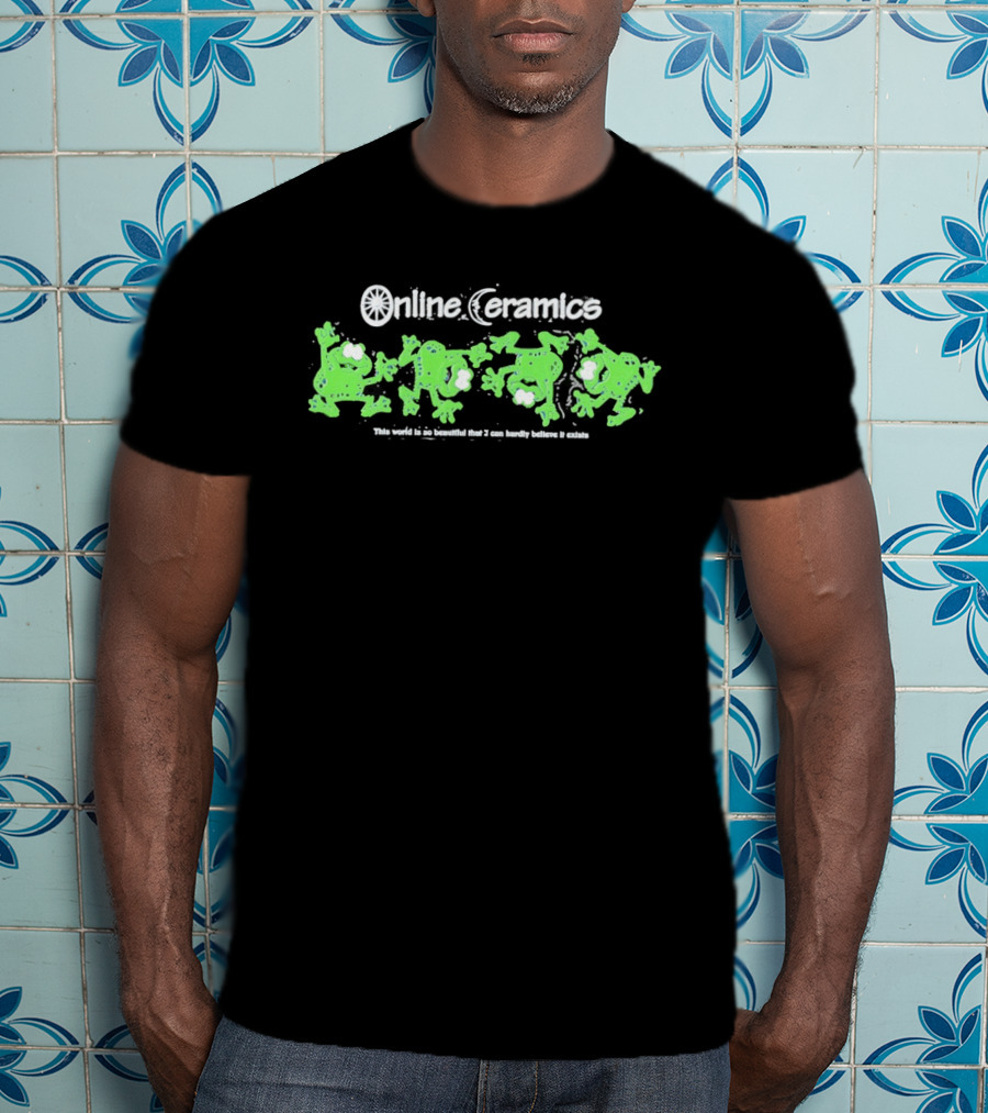 Online Ceramics Frogs This World Is So Beautiful Eco Friendly Clothing T-Shirt