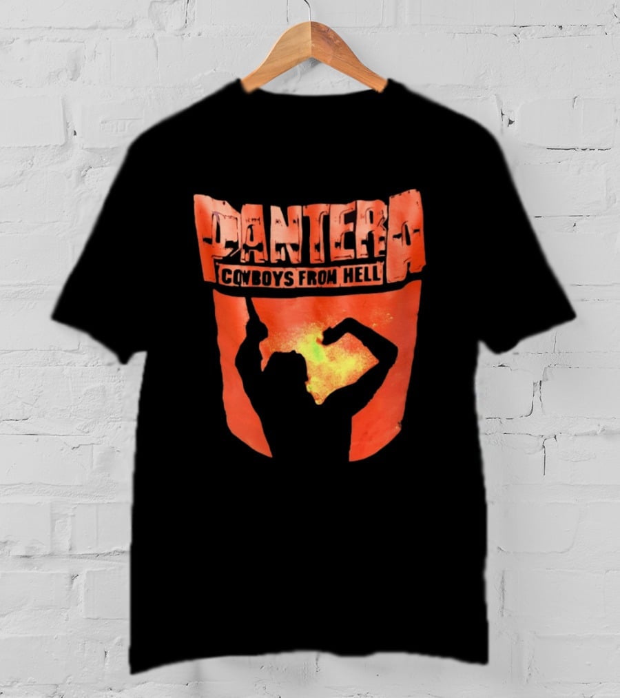 Pantera Cowboys From Hell Heavy Metal Distressed Skull T-Shirt