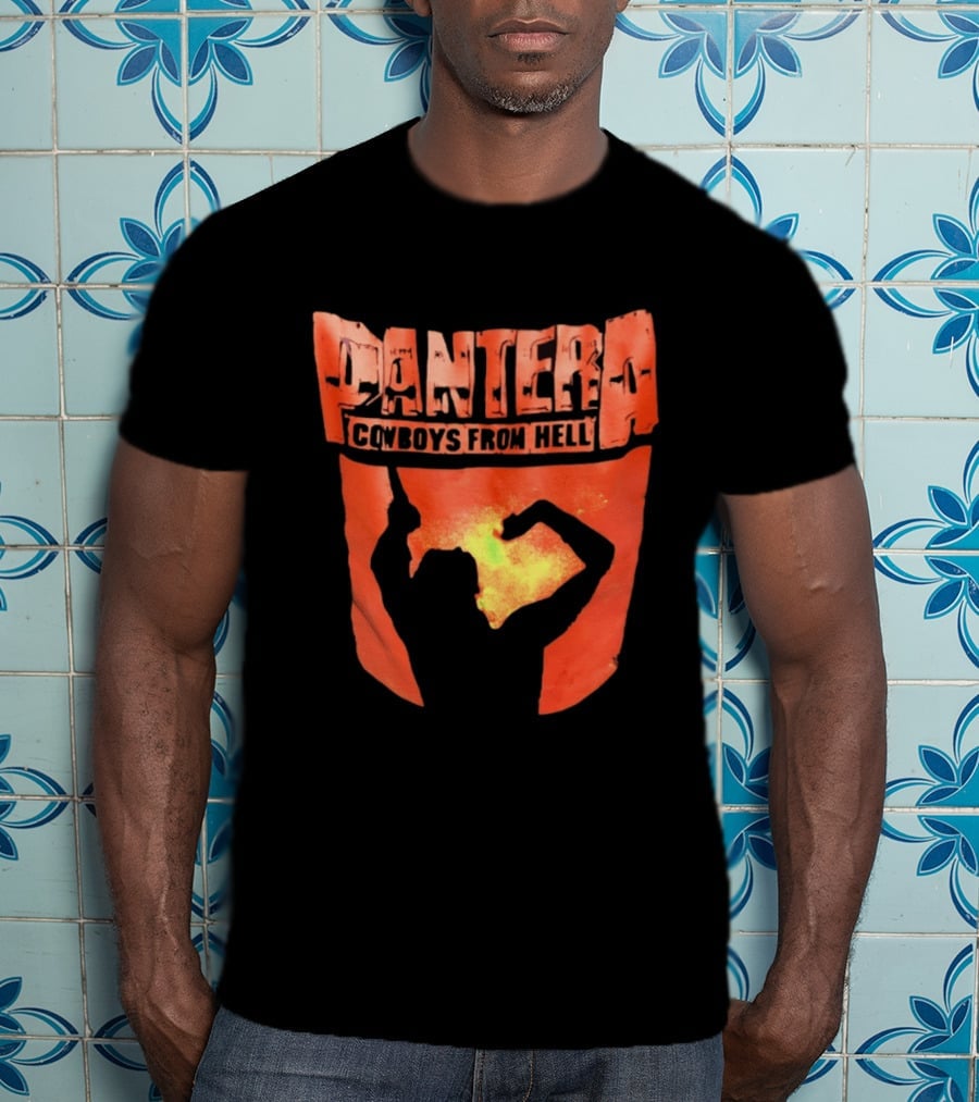 Pantera Cowboys From Hell Heavy Metal Distressed Skull T-Shirt