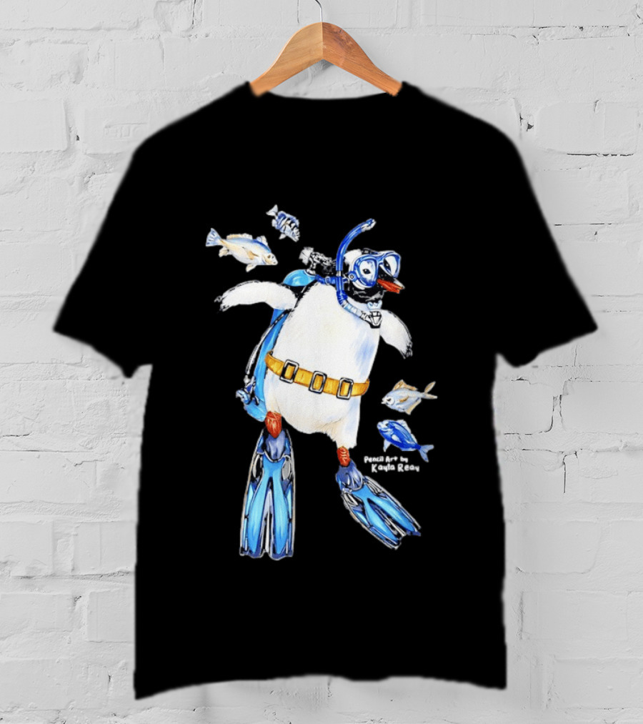 Penguin Snorkeling Underwater Adventure By Gonçalo Barriga T-Shirt