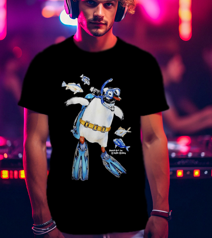Penguin Snorkeling Underwater Adventure By Gonçalo Barriga T-Shirt