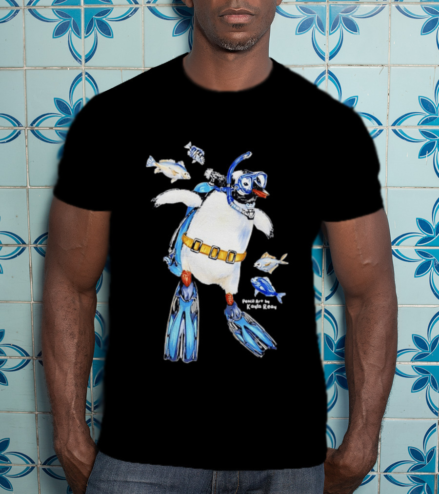 Penguin Snorkeling Underwater Adventure By Gonçalo Barriga T-Shirt