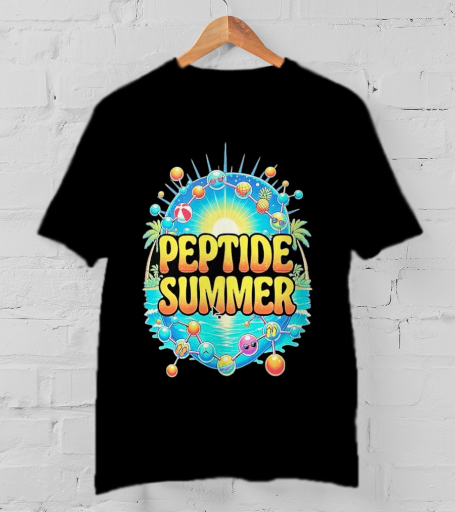 Peptide Summer Tropical Molecular Science Beach Vibe T-Shirt