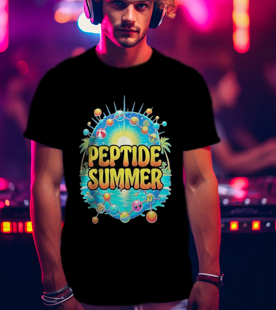 Peptide Summer Tropical Molecular Science Beach Vibe T-Shirt