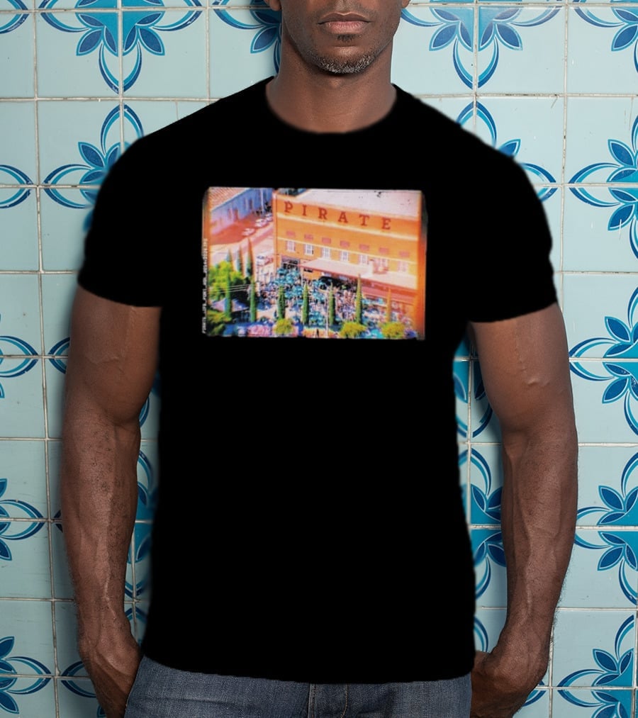 Pirate Life Brewery Port Adelaide Scene With Building And Crowd T-Shirt