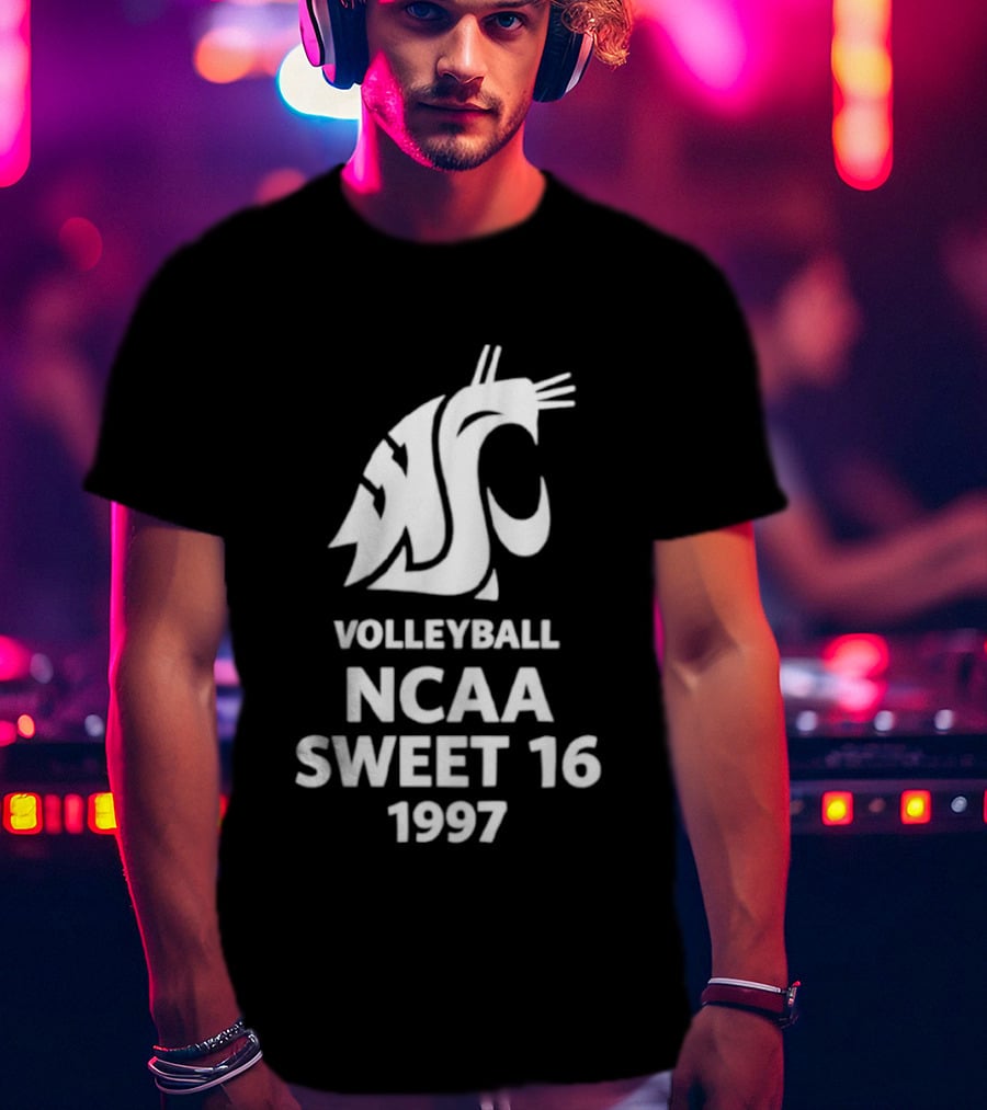 Washington State University Volleyball NCAA Sweet 16 1997 T-Shirt