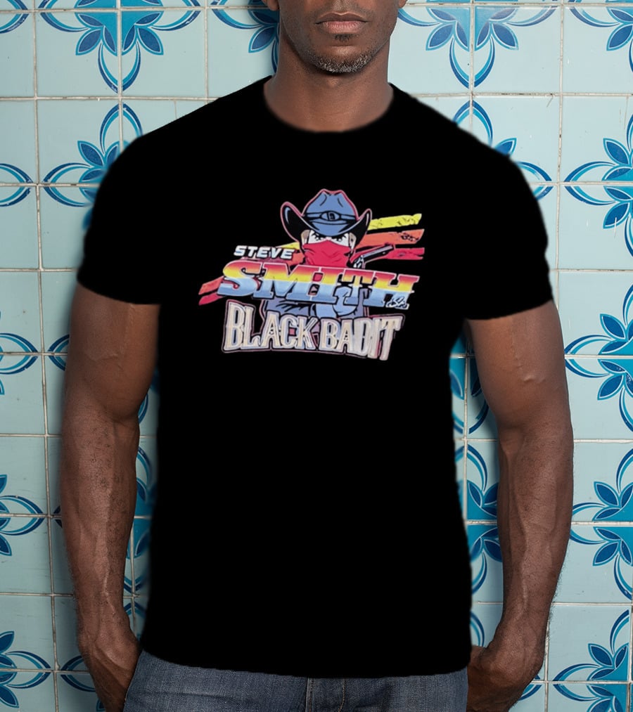 Steve Smith Sr Black Badit Cowboy With Bandana Football T-Shirt