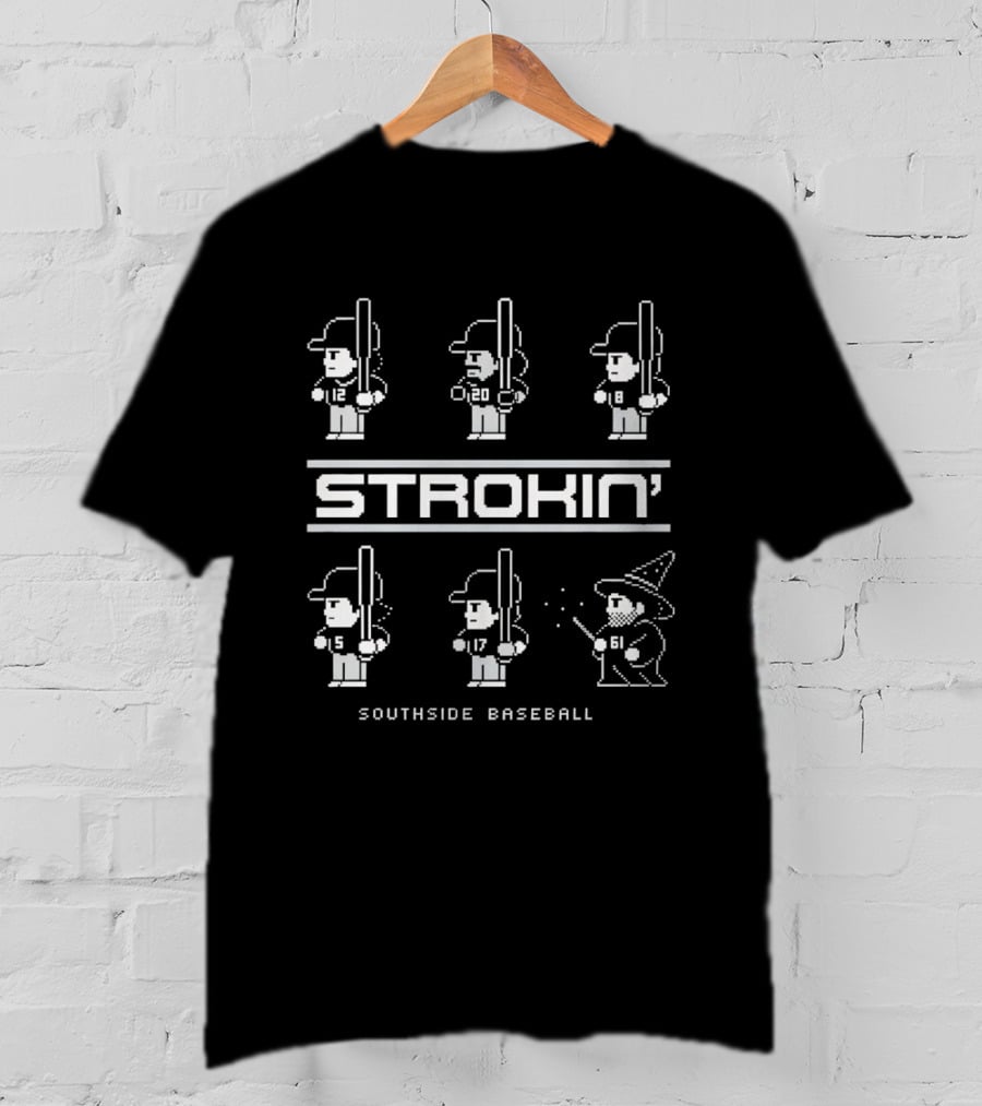 Strokin' Southside Baseball 8 Bit Player T-Shirt