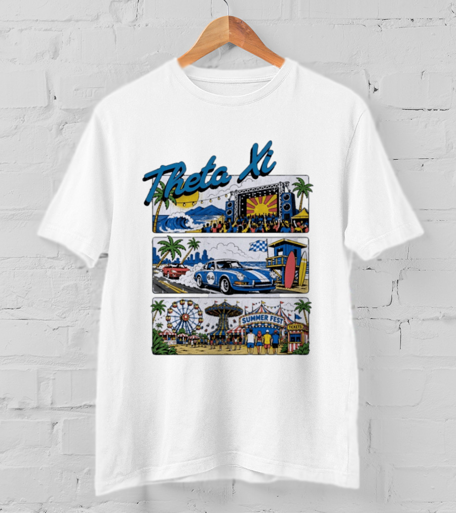 Theta Xi Summer Fest Beach Concert Car Show Ferris Wheel Tickets T-Shirt
