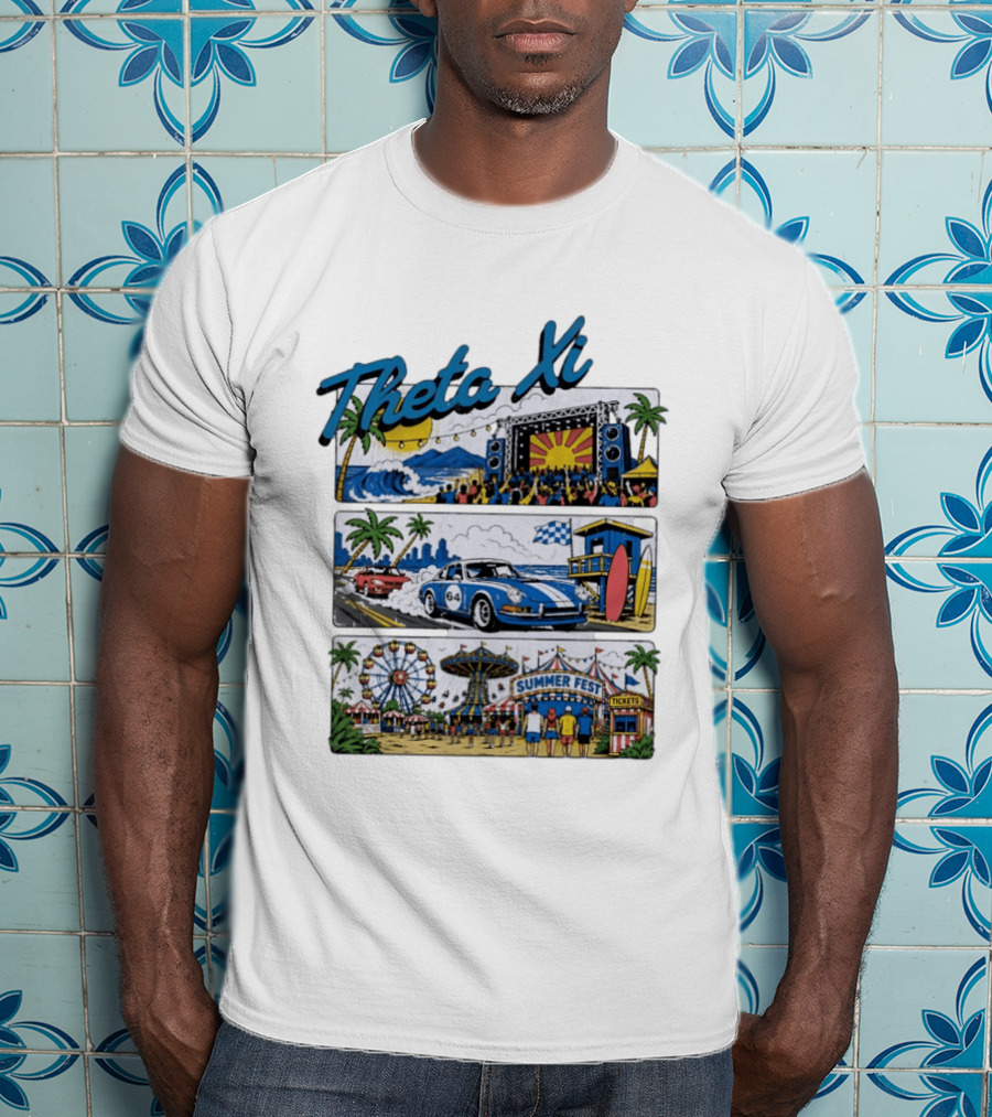 Theta Xi Summer Fest Beach Concert Car Show Ferris Wheel Tickets T-Shirt