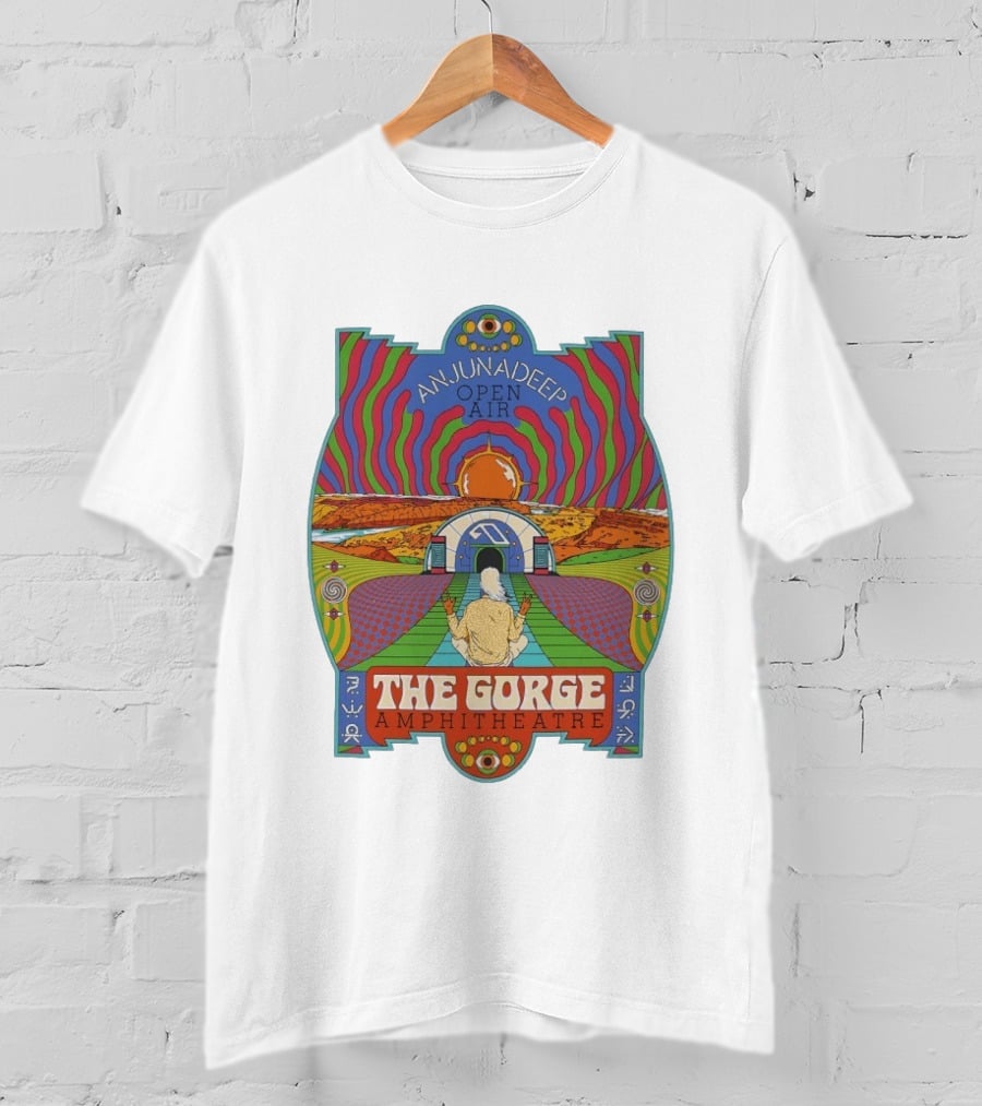 Anjunadeep Open Air The Gorge Amphitheatre Psychedelic Landscape T-Shirt