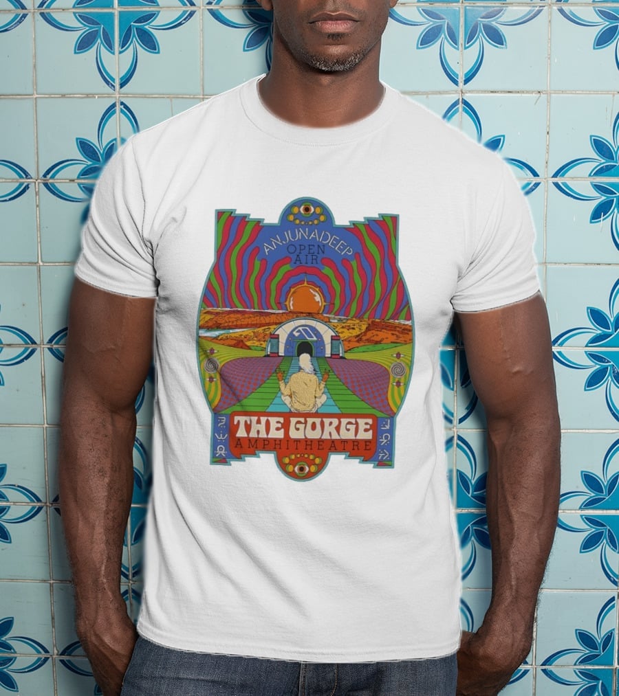 Anjunadeep Open Air The Gorge Amphitheatre Psychedelic Landscape T-Shirt