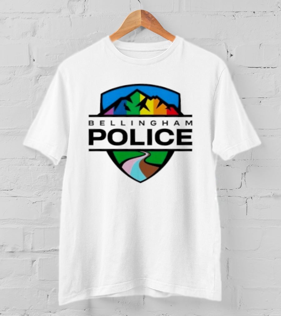 Bellingham Police Pride Mountain Shield LGBTQ Pathway T-Shirt