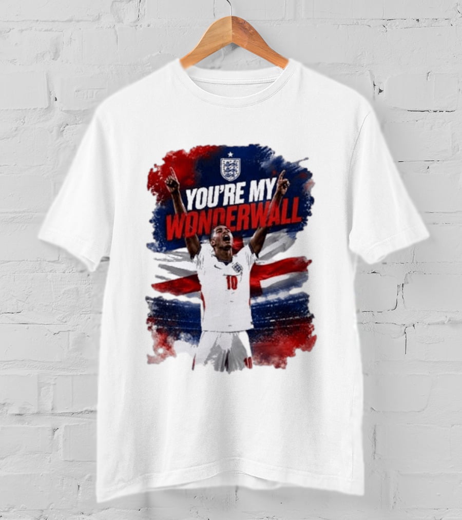 Jude Bellingham England National Team You're My Wonderwall England Flag Football Star Celebration T-Shirt