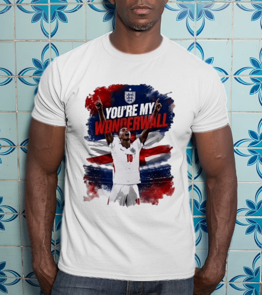 Jude Bellingham England National Team You're My Wonderwall England Flag Football Star Celebration T-Shirt