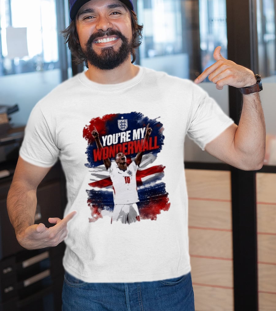 Jude Bellingham England National Team You're My Wonderwall England Flag Football Star Celebration T-Shirt